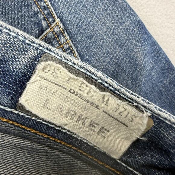 Diesel Jeans Mens 33x30 FIt 34x30 Regular Straight Whisker Larkee Button Fly y2k - Picture 7 of 12